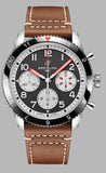 Buy Shop Breitling Avi Chronograph 42 Mosquito Black Dial Brown Leather Strap Watch for Men - Y233801A1B1X1 USA Online