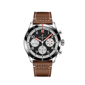 Buy Shop Breitling Avi Chronograph 42 Mosquito Black Dial Brown Leather Strap Watch for Men - Y233801A1B1X1 USA Online