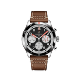 Buy Shop Breitling Avi Chronograph 42 Mosquito Black Dial Brown Leather Strap Watch for Men - Y233801A1B1X1 USA Online
