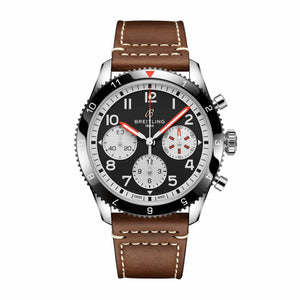 Buy Shop Breitling Avi Chronograph 42 Mosquito Black Dial Brown Leather Strap Watch for Men - Y233801A1B1X1 USA Online