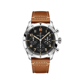 Buy Shop Breitling Avi Chronograph 42 P-51 Mustang Black Dial Brown Leather Strap Watch for Men - A233803A1B1X1 USA Online
