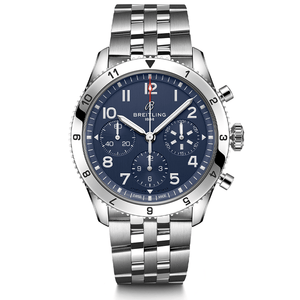 Buy Shop Breitling Avi Chronograph 42 Tribute to Vought F4U Corsair Blue Dial Silver Steel Strap Watch for Men - A233801A1C1A1 USA Online