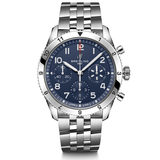 Buy Shop Breitling Avi Chronograph 42 Tribute to Vought F4U Corsair Blue Dial Silver Steel Strap Watch for Men - A233801A1C1A1 USA Online