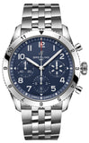 Buy Shop Breitling Avi Chronograph 42 Tribute to Vought F4U Corsair Blue Dial Silver Steel Strap Watch for Men - A233801A1C1A1 USA Online
