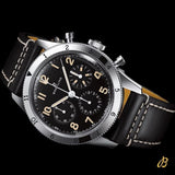 Buy Shop Breitling Avi Ref. 765 1953 Re-Edition Black Dial Black Leather Strap Watch for Men - AB0920131B1X1 USA Online