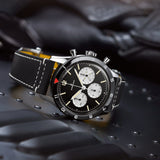 Buy Shop Breitling Avi Ref. 765 1964 Re Edition Black Dial Black Leather Strap Watch for Men - AB09451A1B1X1 USA Online