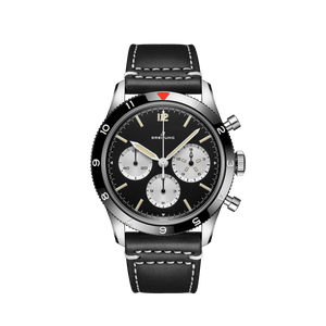 Buy Shop Breitling Avi Ref. 765 1964 Re Edition Black Dial Black Leather Strap Watch for Men - AB09451A1B1X1 USA Online