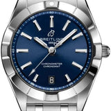 Buy Shop Breitling Chronomat 32 Blue Dial Silver Steel Strap Watch for Women - A77310101C1A1 USA Online