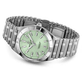 Buy Shop Breitling Chronomat 32 Diamonds Green Dial Silver Steel Strap Watch for Women - A77310101L1A1 USA Online