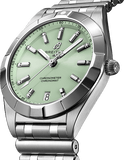 Buy Shop Breitling Chronomat 32 Diamonds Green Dial Silver Steel Strap Watch for Women - A77310101L1A1 USA Online
