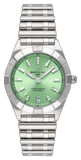 Buy Shop Breitling Chronomat 32 Diamonds Green Dial Silver Steel Strap Watch for Women - A77310101L1A1 USA Online