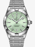 Buy Shop Breitling Chronomat 32 Diamonds Green Dial Silver Steel Strap Watch for Women - A77310101L1A1 USA Online