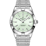 Buy Shop Breitling Chronomat 32 Diamonds Green Dial Silver Steel Strap Watch for Women - A77310101L1A1 USA Online