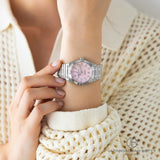 Buy Shop Breitling Chronomat 32 Diamonds Pink Dial Silver Steel Strap Watch for Women - A77310101K1A1 USA Online