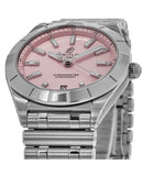 Buy Shop Breitling Chronomat 32 Diamonds Pink Dial Silver Steel Strap Watch for Women - A77310101K1A1 USA Online