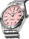 Buy Shop Breitling Chronomat 32 Diamonds Pink Dial Silver Steel Strap Watch for Women - A77310101K1A1 USA Online