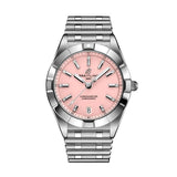 Buy Shop Breitling Chronomat 32 Diamonds Pink Dial Silver Steel Strap Watch for Women - A77310101K1A1 USA Online