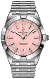 Buy Shop Breitling Chronomat 32 Diamonds Pink Dial Silver Steel Strap Watch for Women - A77310101K1A1 USA Online