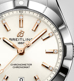 Buy Shop Breitling Chronomat 32 Diamonds White Dial Silver Steel Strap Watch for Women - A77310101A3A1 USA Online