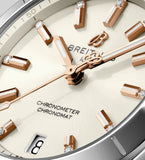 Buy Shop Breitling Chronomat 32 Diamonds White Dial Silver Steel Strap Watch for Women - A77310101A3A1 USA Online