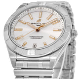 Buy Shop Breitling Chronomat 32 Diamonds White Dial Silver Steel Strap Watch for Women - A77310101A3A1 USA Online