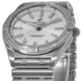 Buy Shop Breitling Chronomat 32 Diamonds White Dial Silver Steel Strap Watch for Women - A77310591A1A1 USA Online