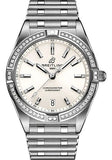 Buy Shop Breitling Chronomat 32 Diamonds White Dial Silver Steel Strap Watch for Women - A77310591A1A1 USA Online
