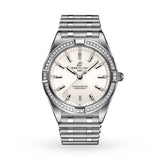 Buy Shop Breitling Chronomat 32 Diamonds White Dial Silver Steel Strap Watch for Women - A77310591A1A1 USA Online