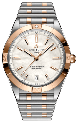 Buy Shop Breitling Chronomat 36 Mother of Pearl Dial Two Tone Steel Strap Watch for Women - U10380101A2U1 USA Online
