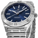 Buy Shop Breitling Chronomat Automatic 36 Blue Dial Silver Steel Strap Watch for Women - A10380101C1A1 USA Online