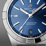 Buy Shop Breitling Chronomat Automatic 36 Blue Dial Silver Steel Strap Watch for Women - A10380101C1A1 USA Online