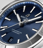 Buy Shop Breitling Chronomat Automatic 36 Blue Dial Silver Steel Strap Watch for Women - A10380101C1A1 USA Online