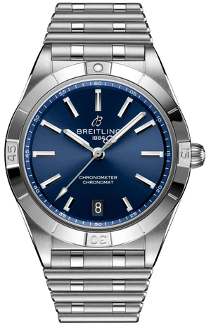 Buy Shop Breitling Chronomat Automatic 36 Blue Dial Silver Steel Strap Watch for Women - A10380101C1A1 USA Online