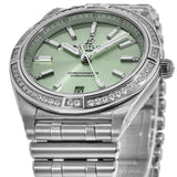 Buy Shop Breitling Chronomat Automatic 36 Diamonds Green Dial Two Tone Steel Strap Watch for Women - A10380591L1A1 USA Online