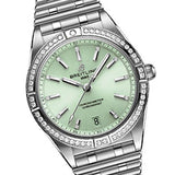 Buy Shop Breitling Chronomat Automatic 36 Diamonds Green Dial Two Tone Steel Strap Watch for Women - A10380591L1A1 USA Online