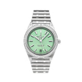 Buy Shop Breitling Chronomat Automatic 36 Diamonds Green Dial Two Tone Steel Strap Watch for Women - A10380591L1A1 USA Online