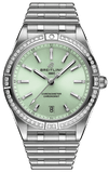 Buy Shop Breitling Chronomat Automatic 36 Diamonds Green Dial Two Tone Steel Strap Watch for Women - A10380591L1A1 USA Online