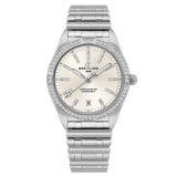 Buy Shop Breitling Chronomat Automatic 36 Diamonds White Dial Silver Steel Strap Watch for Women - A10380591A1A1 USA Online