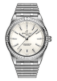 Buy Shop Breitling Chronomat Automatic 36 Diamonds White Dial Silver Steel Strap Watch for Women - A10380591A1A1 USA Online