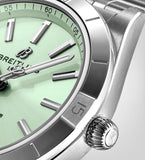 Buy Shop Breitling Chronomat Automatic 36 Green Dial Silver Steel Strap Watch for Women - A10380101L1A1 USA Online