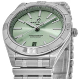 Buy Shop Breitling Chronomat Automatic 36 Green Dial Silver Steel Strap Watch for Women - A10380101L1A1 USA Online