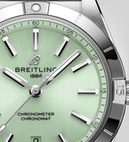 Buy Shop Breitling Chronomat Automatic 36 Green Dial Silver Steel Strap Watch for Women - A10380101L1A1 USA Online