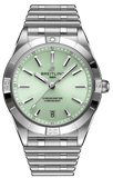 Buy Shop Breitling Chronomat Automatic 36 Green Dial Silver Steel Strap Watch for Women - A10380101L1A1 USA Online