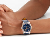 Buy Shop Breitling Chronomat Automatic 36 South Sea Blue Dial Blue Leather Strap Watch for Women - A10380611C1P1 USA Online