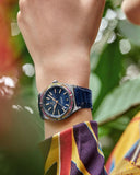 Buy Shop Breitling Chronomat Automatic 36 South Sea Blue Dial Blue Leather Strap Watch for Women - A10380611C1P1 USA Online