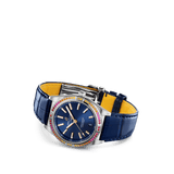 Buy Shop Breitling Chronomat Automatic 36 South Sea Blue Dial Blue Leather Strap Watch for Women - A10380611C1P1 USA Online