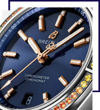 Buy Shop Breitling Chronomat Automatic 36 South Sea Blue Dial Blue Leather Strap Watch for Women - A10380611C1P1 USA Online
