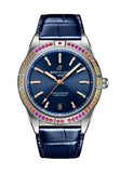 Buy Shop Breitling Chronomat Automatic 36 South Sea Blue Dial Blue Leather Strap Watch for Women - A10380611C1P1 USA Online