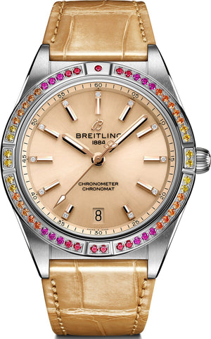 Buy Shop Breitling Chronomat Automatic 36 South Sea Brown Dial Brown Leather Strap Watch for Women - A10380611A1P1 USA Online