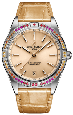 Buy Shop Breitling Chronomat Automatic 36 South Sea Brown Dial Brown Leather Strap Watch for Women - A10380611A1P1 USA Online